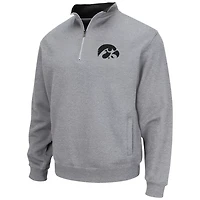 Colosseum Heathered Gray Iowa Hawkeyes Tortugas Team Logo Quarter-Zip Jacket