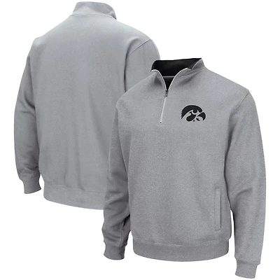 Colosseum Heathered Gray Iowa Hawkeyes Tortugas Team Logo Quarter-Zip Jacket