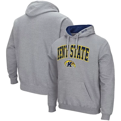 Colosseum Heathered Gray Kent State Golden Flashes Arch and Logo Pullover Hoodie