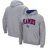 Colosseum Heathered Gray Liberty Flames Arch and Logo Pullover Hoodie