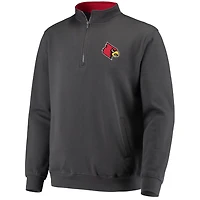 Colosseum Heathered Gray Louisville Cardinals Tortugas Team Logo Quarter-Zip Jacket