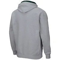 Colosseum Heathered Gray Michigan State Spartans Arch  Logo 30 Full-Zip Hoodie