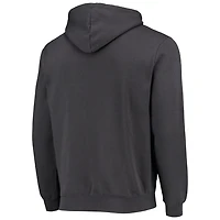 Colosseum Heathered Gray Midshipmen Arch  Logo 30 Full-Zip Hoodie