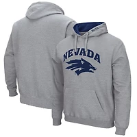 Colosseum Heathered Gray Nevada Wolf Pack Arch and Logo Pullover Hoodie