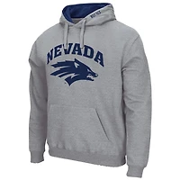 Colosseum Heathered Gray Nevada Wolf Pack Arch and Logo Pullover Hoodie