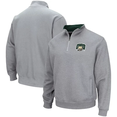 Colosseum Heathered Gray Ohio Bobcats Tortugas Team Logo Quarter-Zip Jacket