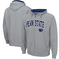 Colosseum Heathered Gray Penn State Nittany Lions Arch  Logo 30 Full-Zip Hoodie