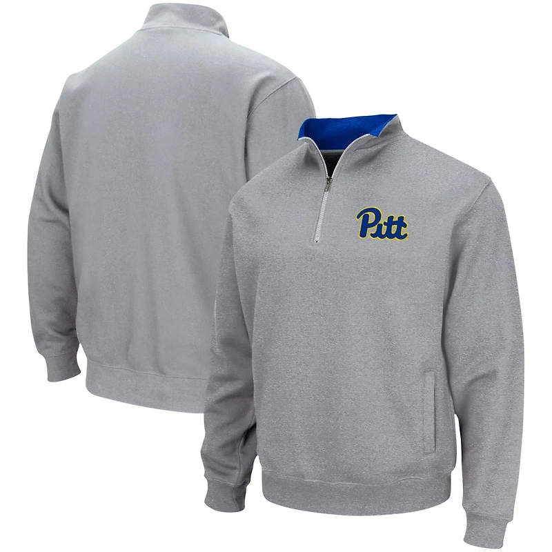 Colosseum Heathered Gray Pitt Panthers Tortugas Team Logo Quarter-Zip Jacket