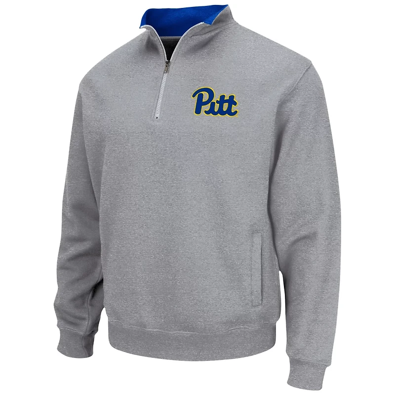 Colosseum Heathered Gray Pitt Panthers Tortugas Team Logo Quarter-Zip Jacket