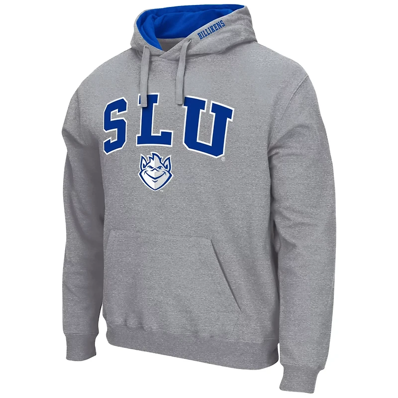 Colosseum Heathered Gray Saint Louis Billikens Arch and Logo Pullover Hoodie