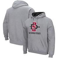 Colosseum Heathered Gray San Diego State Aztecs Arch and Logo Pullover Hoodie