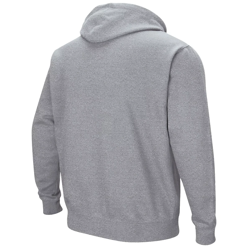 Colosseum Heathered Gray San Diego State Aztecs Arch and Logo Pullover Hoodie