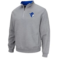 Colosseum Heathered Gray Seton Hall Pirates Tortugas Team Logo Quarter-Zip Jacket