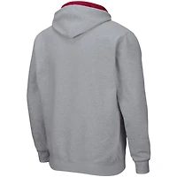 Colosseum Heathered Gray Stanford Cardinal Arch  Logo 30 Full-Zip Hoodie