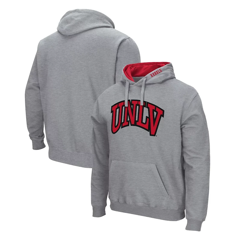 Colosseum Heathered Gray UNLV Rebels Arch and Logo Pullover Hoodie