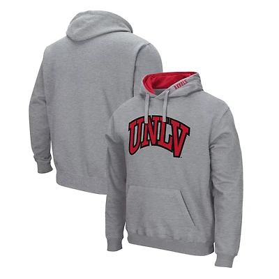 Colosseum Heathered Gray UNLV Rebels Arch and Logo Pullover Hoodie