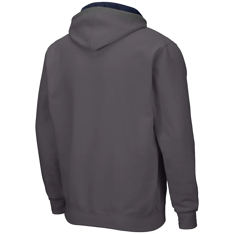 Colosseum Heathered Gray Virginia Cavaliers Arch  Logo 30 Full-Zip Hoodie