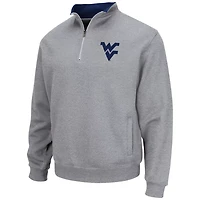 Colosseum Heathered Gray West Virginia Mountaineers Tortugas Team Logo Quarter-Zip Jacket