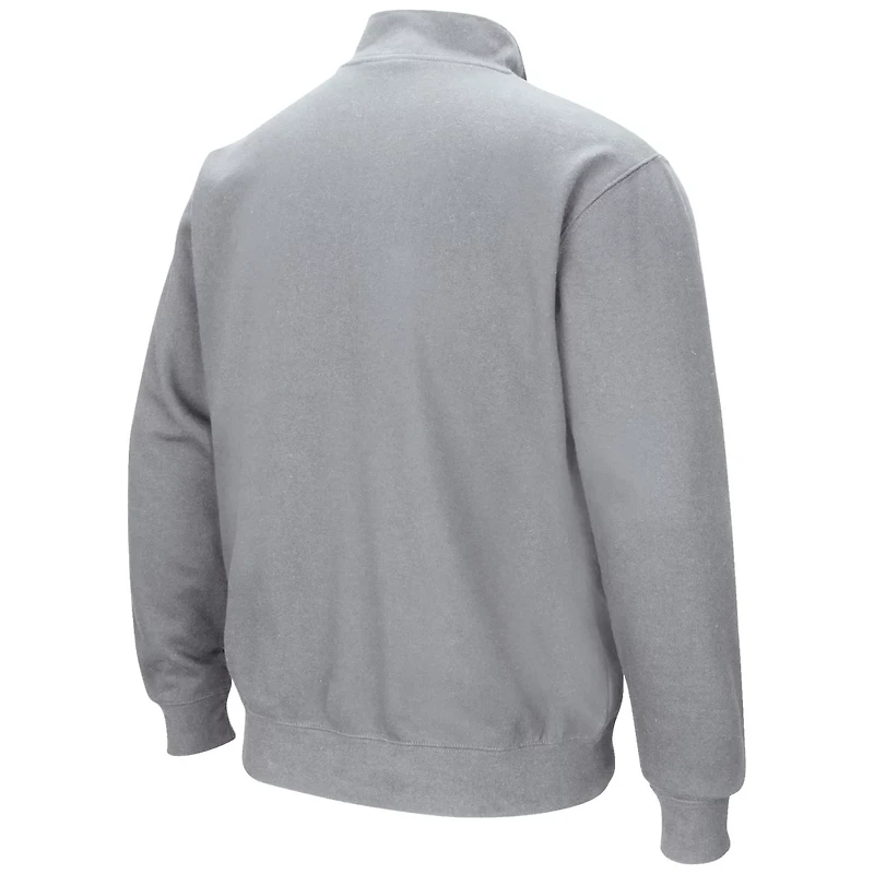 Colosseum Heathered Gray West Virginia Mountaineers Tortugas Team Logo Quarter-Zip Jacket