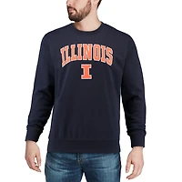 Colosseum Illinois Fighting Illini Arch  Logo Crew Neck Sweatshirt