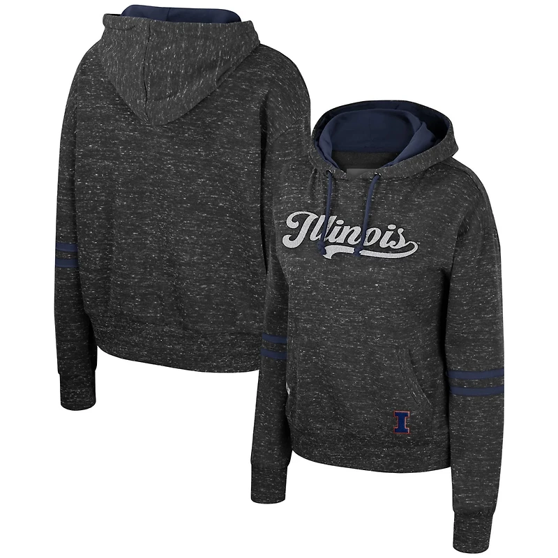 Colosseum Illinois Fighting Illini Catherine Speckle Pullover Hoodie