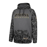 Colosseum Indiana Hoosiers OHT Military Appreciation Camo Stack Raglan Pullover Hoodie