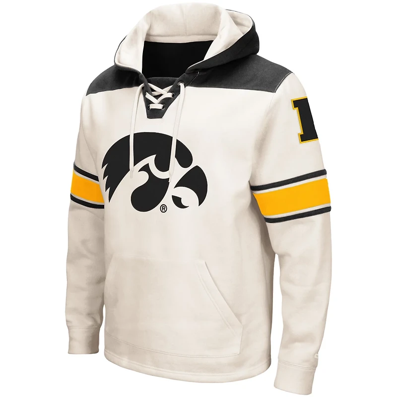 Colosseum Iowa Hawkeyes 20 Lace-Up Pullover Hoodie