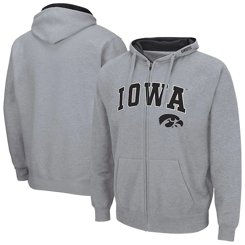 Colosseum Iowa Hawkeyes Arch Logo 30 Full-Zip Hoodie