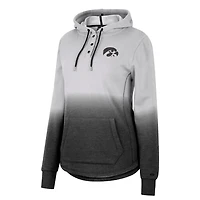 Colosseum Iowa Hawkeyes Aurelia Dip-Dye Quarter-Snap Pullover Hoodie