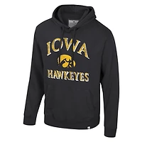 Colosseum Iowa Hawkeyes Big  Tall Cap E-Tan Pullover Hoodie
