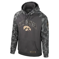 Colosseum Iowa Hawkeyes OHT Military Appreciation Camo Raglan Pullover Hoodie