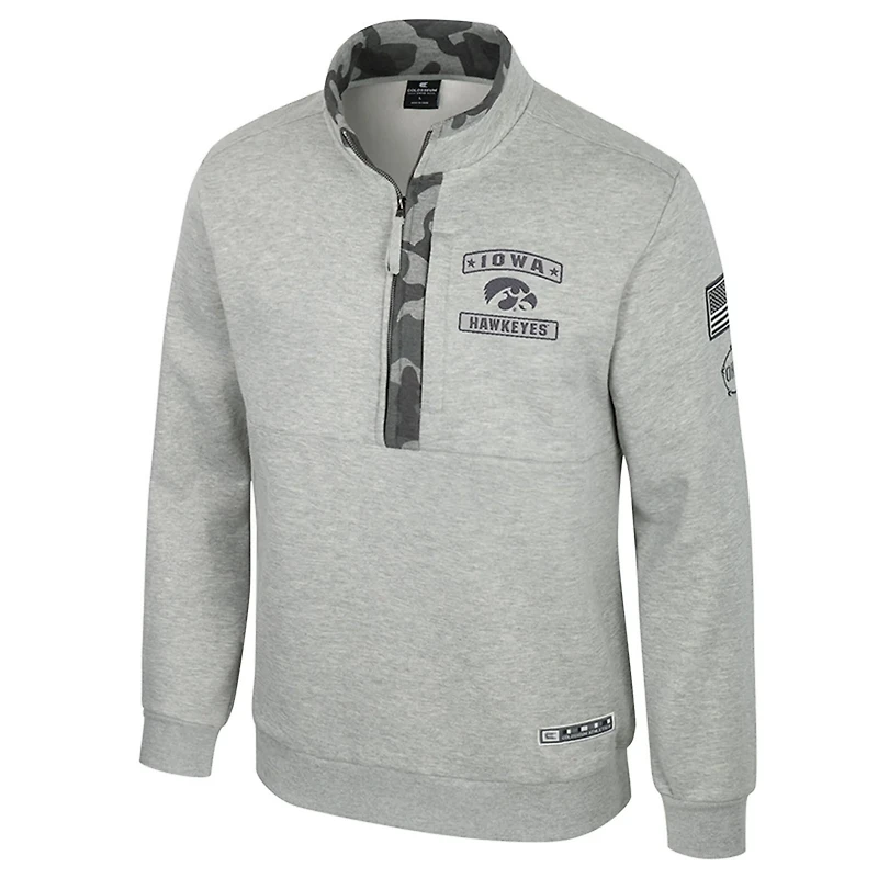 Colosseum Iowa Hawkeyes OORAH OHT Military Appreciation Fleece Quarter-Zip Jacket