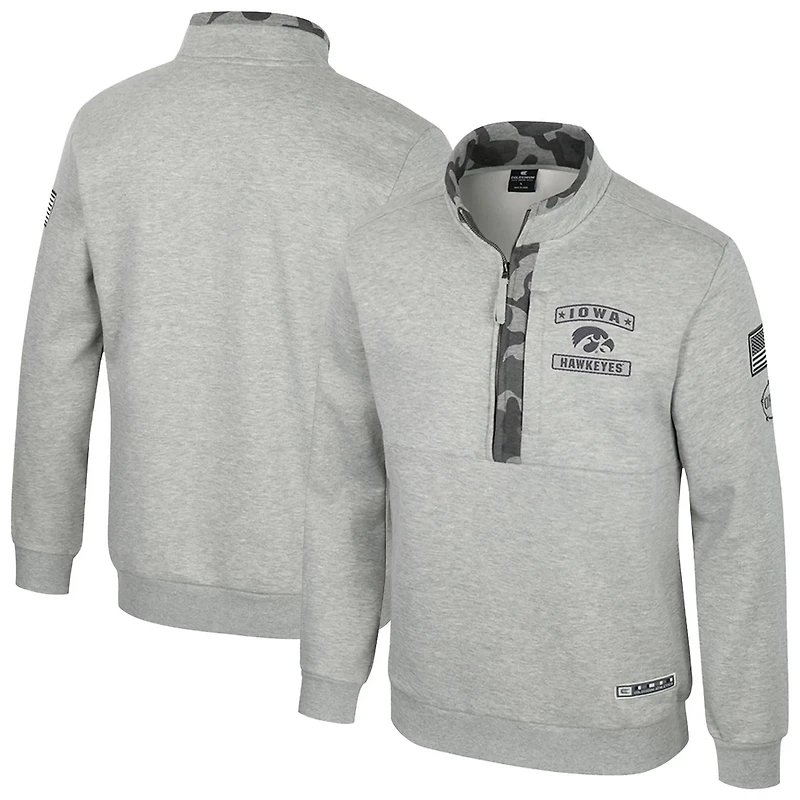 Colosseum Iowa Hawkeyes OORAH OHT Military Appreciation Fleece Quarter-Zip Jacket