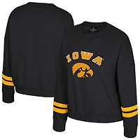 Colosseum Iowa Hawkeyes Splashy Crewneck Fleece Sweatshirt
