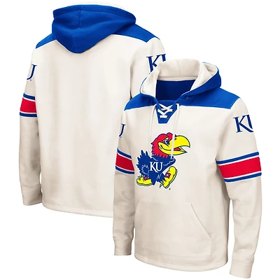 Colosseum Kansas Jayhawks 20 Lace-Up Pullover Hoodie