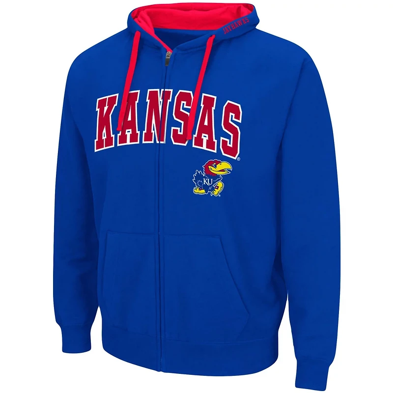 Colosseum Kansas Jayhawks Big  Tall Full-Zip Hoodie