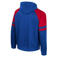 Colosseum Kansas Jayhawks Todd Raglan Pullover Hoodie