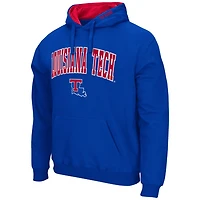 Colosseum Louisiana Tech Bulldogs Arch and Logo Pullover Hoodie