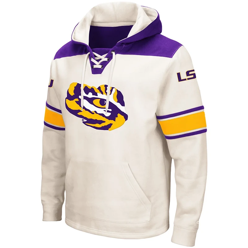 Colosseum LSU Tigers 20 Lace-Up Pullover Hoodie