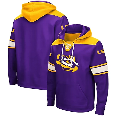 Colosseum LSU Tigers 20 Lace-Up Pullover Hoodie