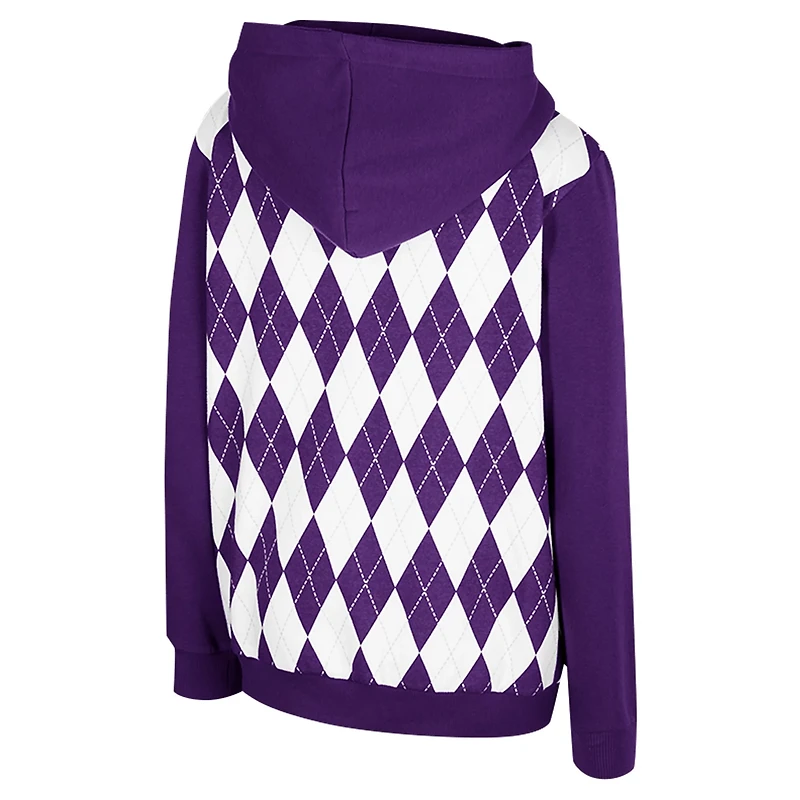 Colosseum LSU Tigers Argyle The Dealio Pullover Hoodie