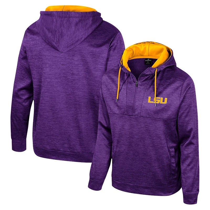 Colosseum LSU Tigers Cypher Half-Zip Hoodie