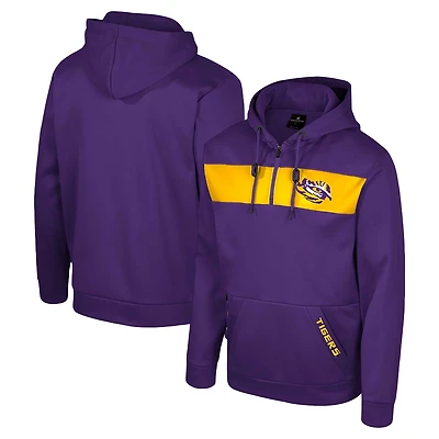 Colosseum LSU Tigers Quarter-Zip Hoodie