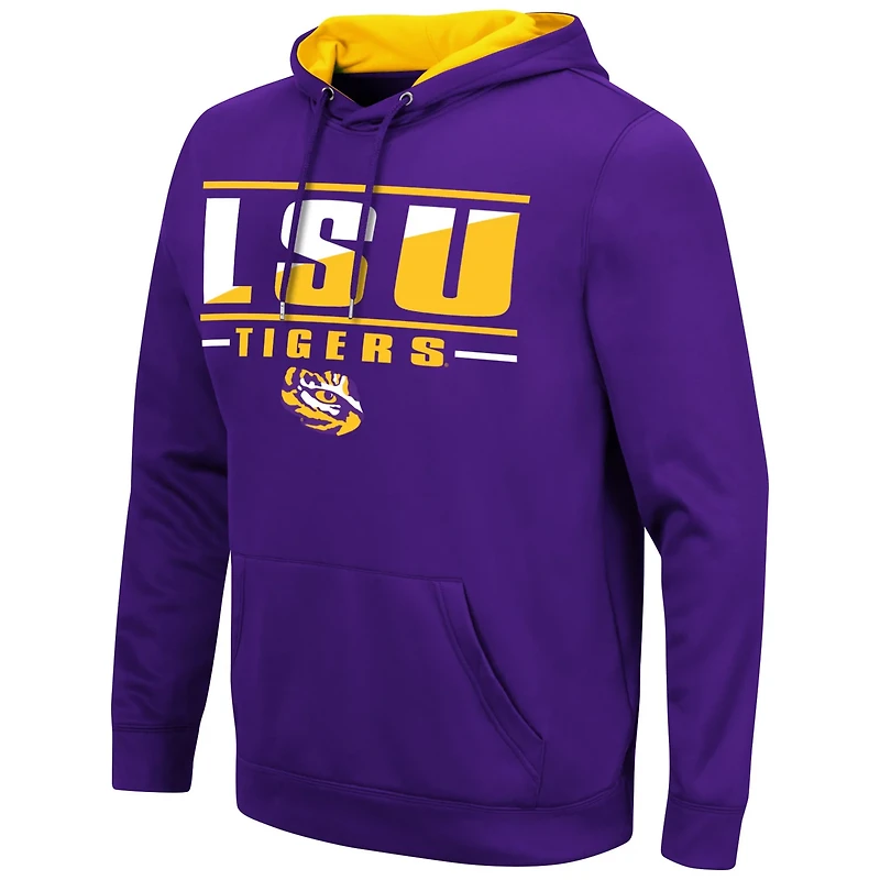 Colosseum LSU Tigers Slash Stack 20 Pullover Hoodie