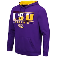 Colosseum LSU Tigers Slash Stack 20 Pullover Hoodie