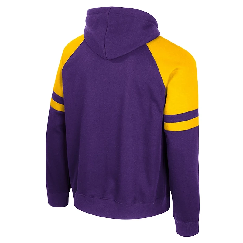 Colosseum LSU Tigers Todd Raglan Pullover Hoodie