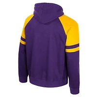 Colosseum LSU Tigers Todd Raglan Pullover Hoodie