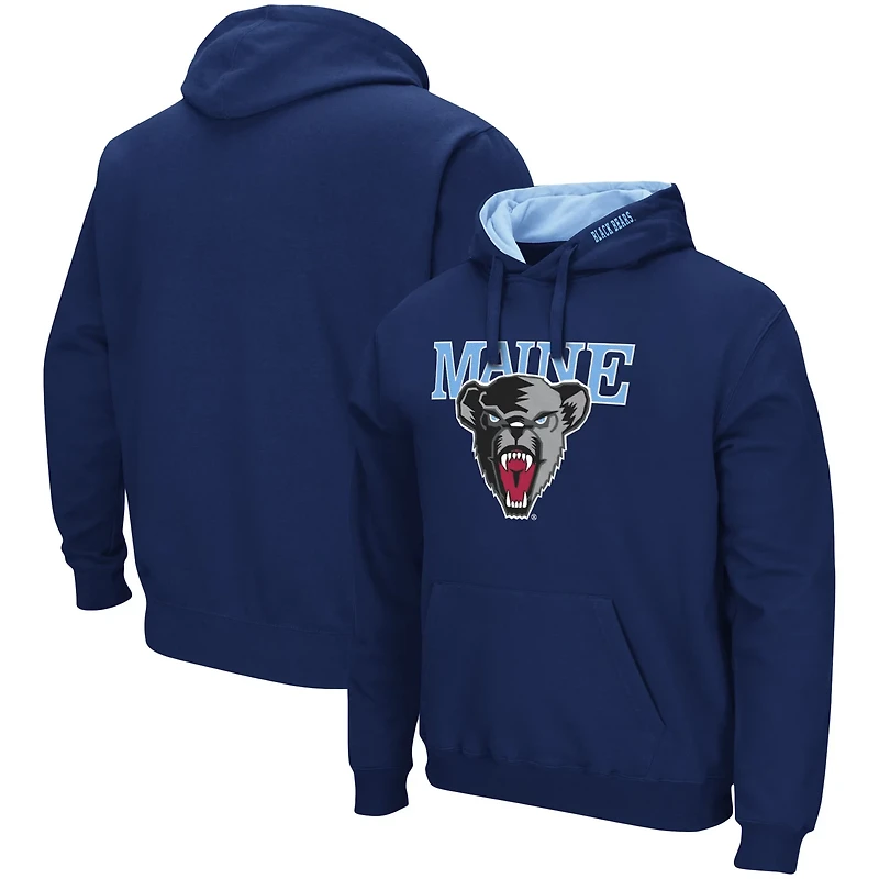 Colosseum Maine Black Bears Arch and Logo Pullover Hoodie