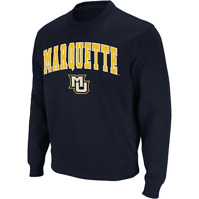 Colosseum Marquette Golden Eagles Arch Logo Crew Neck Sweatshirt