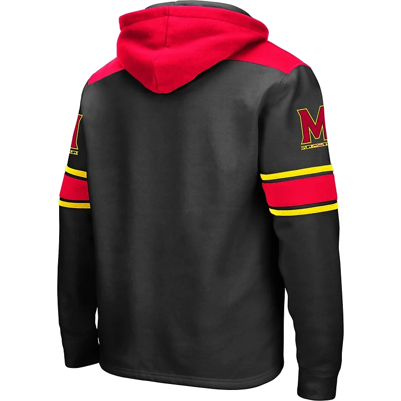 Colosseum Maryland Terrapins 20 Lace-Up Pullover Hoodie
